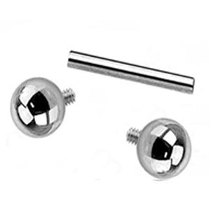 Internal Thread Silver Industrial Barbells